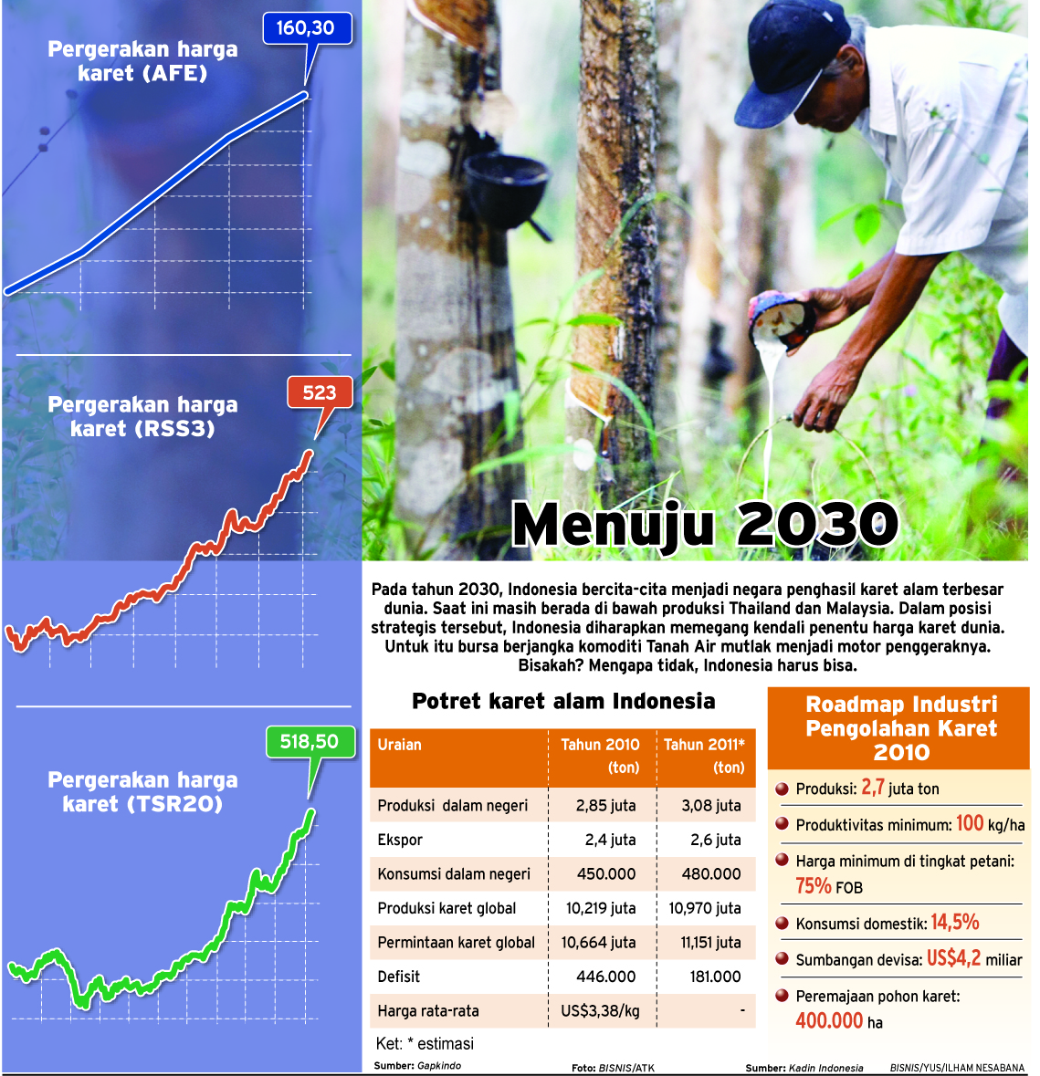 Nort Sumatra's Rubber Exports up 15.04 Pct