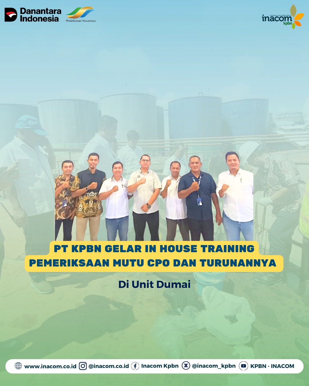 PT KPBN Conducts In-House Training on Quality Inspection of CPO and Derivatives at Dumai Unit