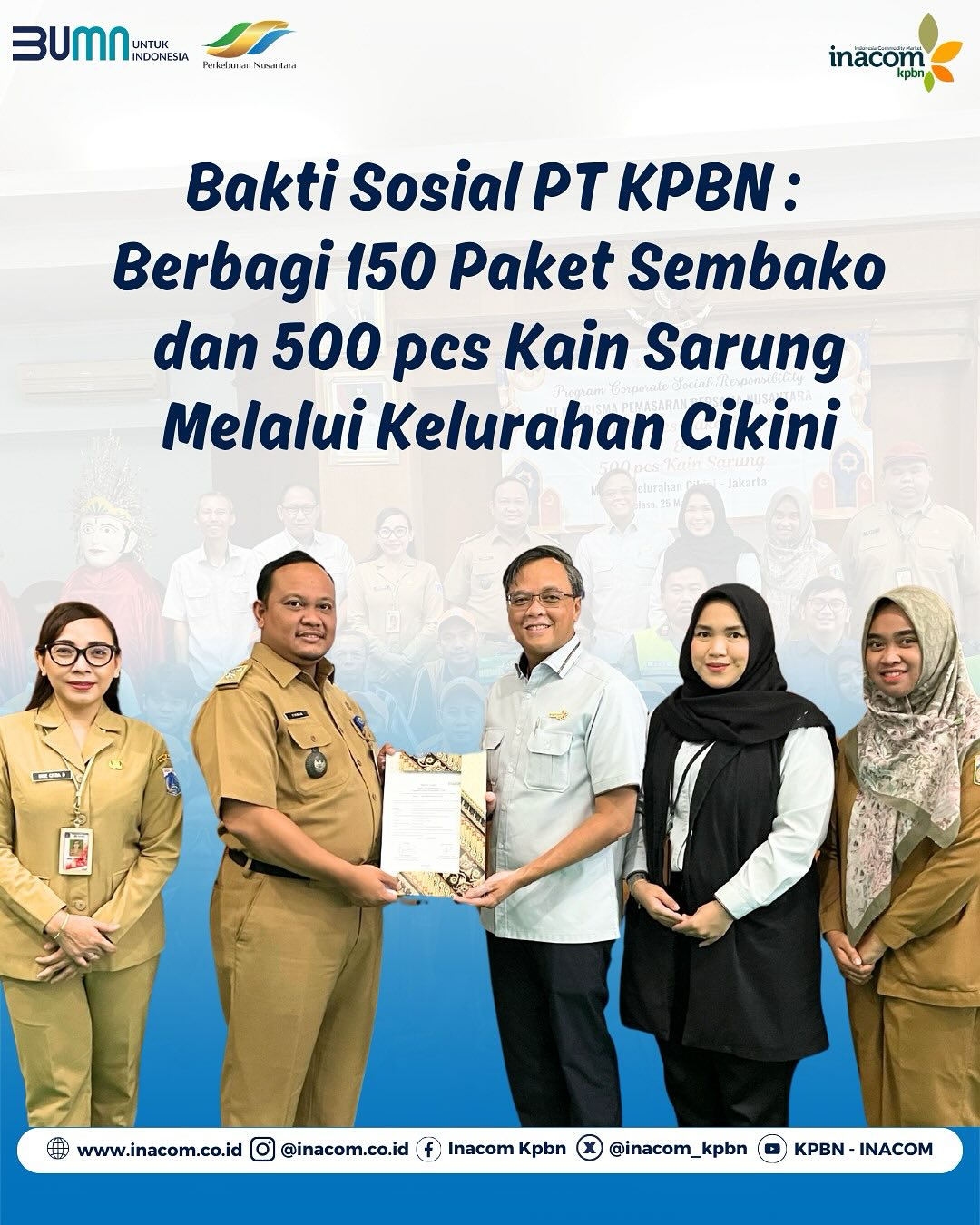 PT KPBN Social Service: Sharing 150 Food Packages and 500 Sarongs Through Cikini Subdistrict