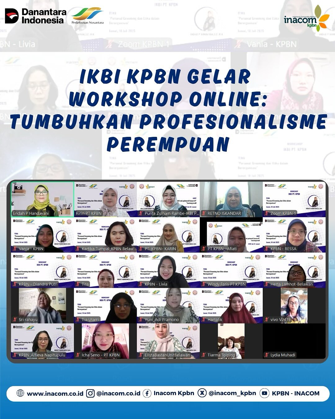 IKBI KPBN HOLDS ONLINE WORKSHOP<br />
